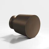 Colonial Bronze - 1'' diameter Round, tapered Cabinet Knob, Back-to-Back Shower Door Knob Kit hand finished in Heritage Bronze - Heritage Bronze