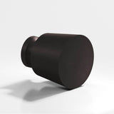 Colonial Bronze - 1'' diameter Round, tapered Cabinet Knob, Back-to-Back Shower Door Knob Kit hand finished in Matte Dark Statuary Bronze - Matte Dark Statuary Bronze