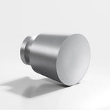 Colonial Bronze - 1'' diameter Round, tapered Cabinet Knob, Back-to-Back Shower Door Knob Kit hand finished in Matte Satin Chrome - Matte Satin Chrome