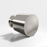 Colonial Bronze - 1'' diameter Round, tapered Cabinet Knob, Back-to-Back Shower Door Knob Kit hand finished in Nickel Stainless - Nickel Stainless