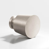 Colonial Bronze - 1'' diameter Round, tapered Cabinet Knob, Back-to-Back Shower Door Knob Kit hand finished in Matte Satin Nickel - Matte Satin Nickel