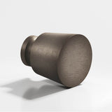 Colonial Bronze - 1'' diameter Round, tapered Cabinet Knob, Back-to-Back Shower Door Knob Kit hand finished in Distressed Pewter - Distressed Pewter