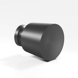 Colonial Bronze - 1'' diameter Round, tapered Cabinet Knob, Back-to-Back Shower Door Knob Kit hand finished in Matte Graphite - Matte Graphite