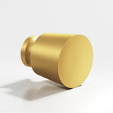 Colonial Bronze - 1'' diameter Round, tapered Cabinet Knob, Back-to-Back Shower Door Knob Kit hand finished in Frost Brass - Frost Brass