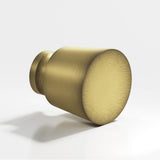 Colonial Bronze - 1'' diameter Round, tapered Cabinet Knob, Back-to-Back Shower Door Knob Kit hand finished in Matte Antique Satin Brass - Matte Antique Satin Brass