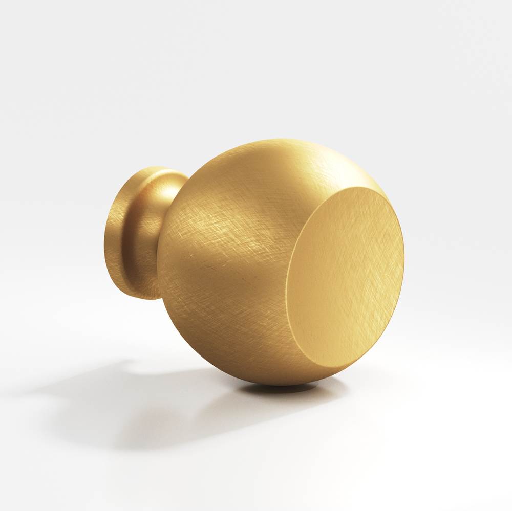 Colonial Bronze - 1.25'' diameter Round Cabinet Knob, Back-to-Back Shower Door Knob Kit hand finished in Weathered Brass - Weathered Brass