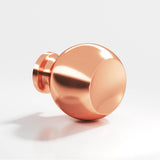 Colonial Bronze - 1'' diameter Round Cabinet Knob hand finished in Satin Copper - Satin Copper