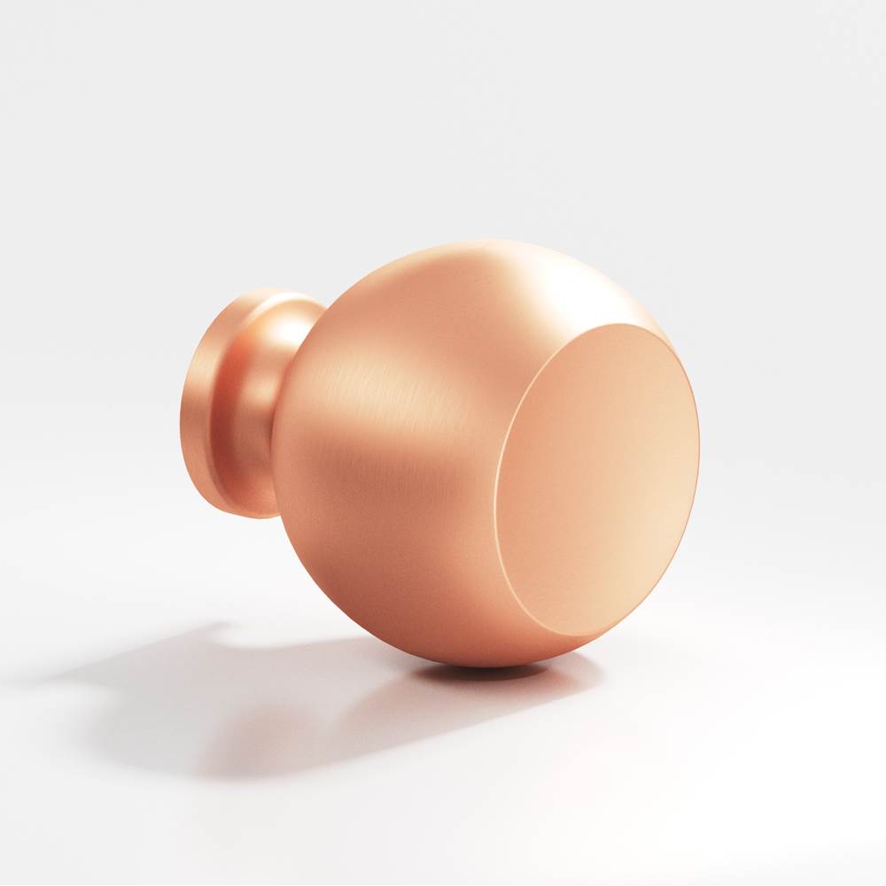 Colonial Bronze - 1'' diameter Round Cabinet Knob hand finished in Matte Satin Copper - Matte Satin Copper