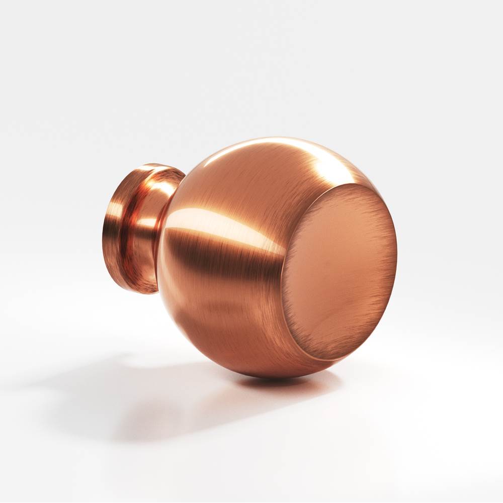 Colonial Bronze - 1.25'' diameter Round Cabinet Knob, Back-to-Back Shower Door Knob Kit hand finished in Antique Copper - Antique Copper