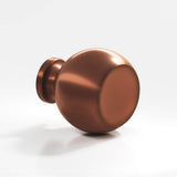 Colonial Bronze - 1.25'' diameter Round Cabinet Knob, Back-to-Back Shower Door Knob Kit hand finished in Matte Antique Copper - Matte Antique Copper