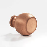 Colonial Bronze - 1'' diameter Round Cabinet Knob hand finished in Distressed Antique Copper - Distressed Antique Copper
