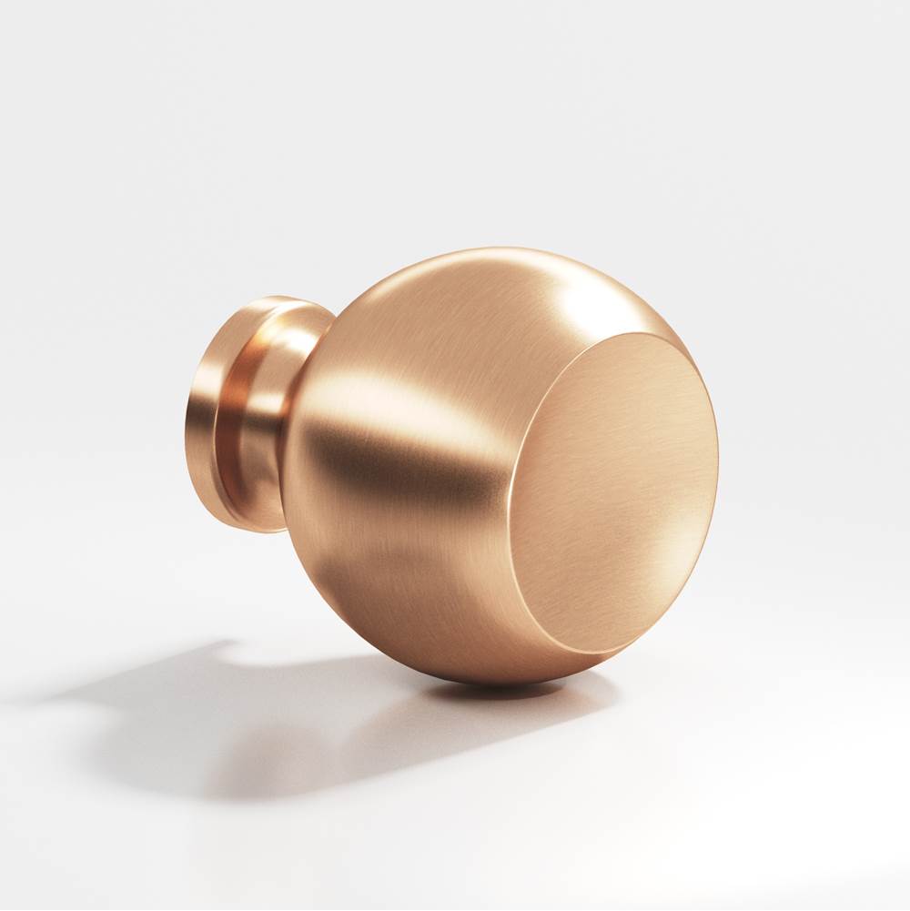 Colonial Bronze - 1.25'' diameter Round Cabinet Knob, Back-to-Back Shower Door Knob Kit hand finished in Satin Bronze - Satin Bronze