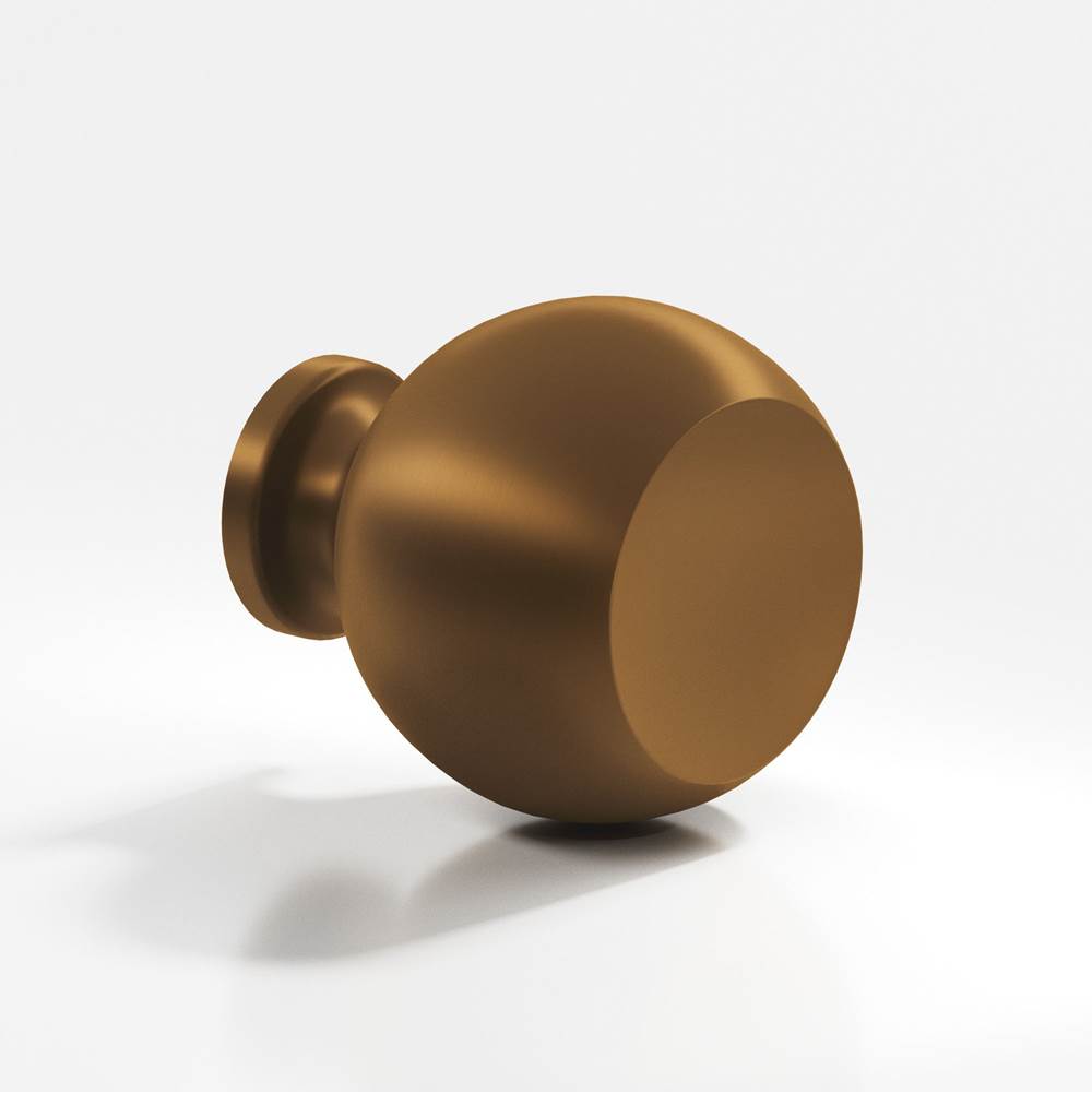 Colonial Bronze - 1.25'' diameter Round Cabinet Knob, Back-to-Back Shower Door Knob Kit hand finished in Matte Light Statuary Bronze - Matte Light Statuary Bronze