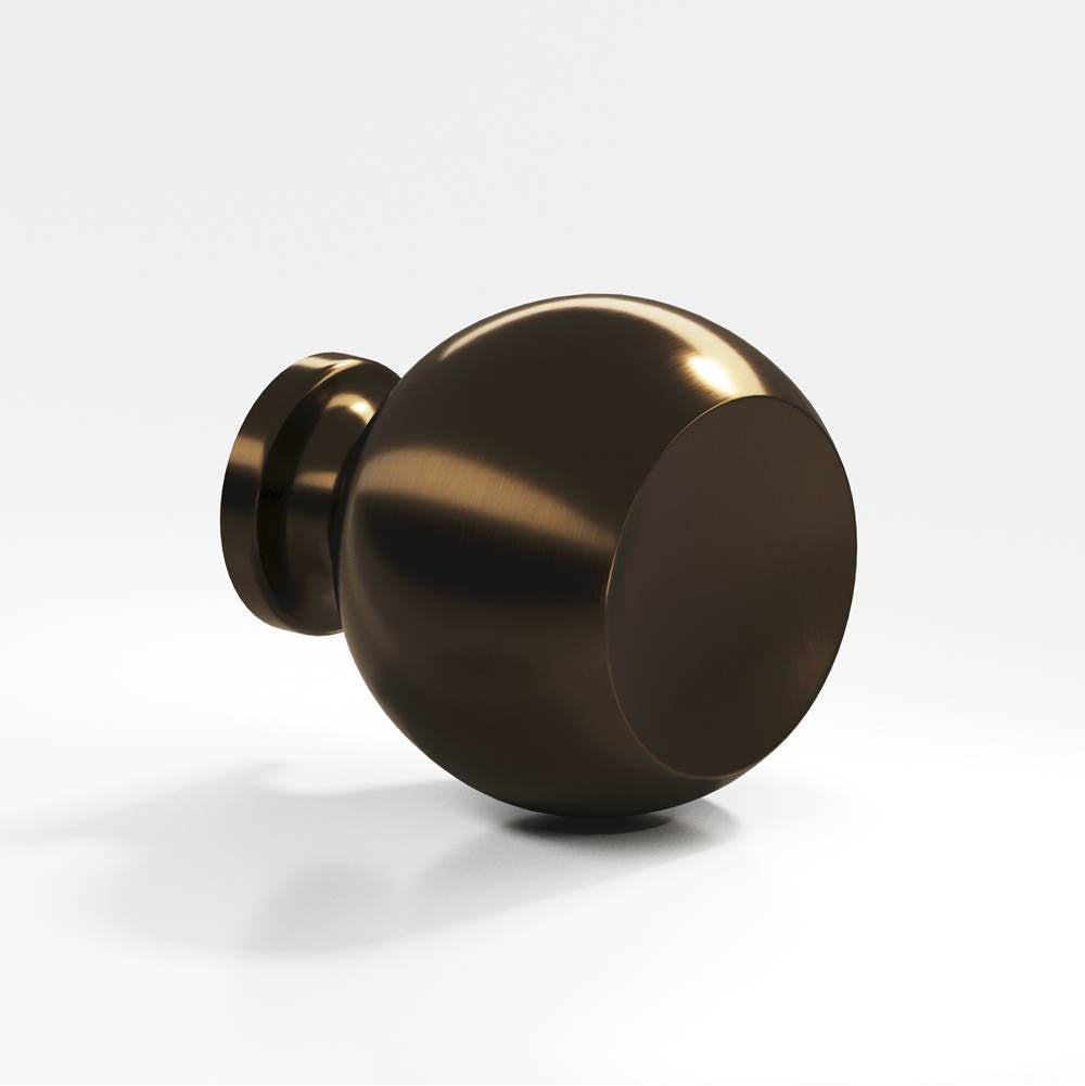 Colonial Bronze - 1.25'' diameter Round Cabinet Knob, Back-to-Back Shower Door Knob Kit hand finished in Oil Rubbed Bronze - Oil Rubbed Bronze