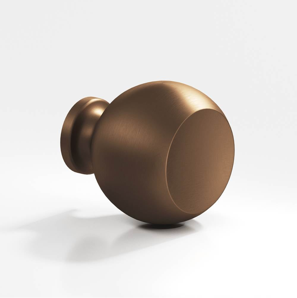 Colonial Bronze - 1'' diameter Round Cabinet Knob hand finished in Matte Oil Rubbed Bronze - Matte Oil Rubbed Bronze