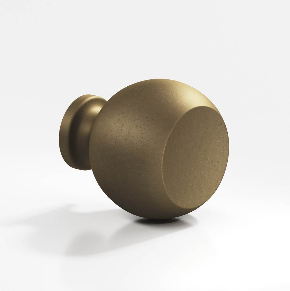 Colonial Bronze - 1.25'' diameter Round Cabinet Knob, Back-to-Back Shower Door Knob Kit hand finished in Distressed Oil Rubbed Bronze - Distressed Oil Rubbed Bronze