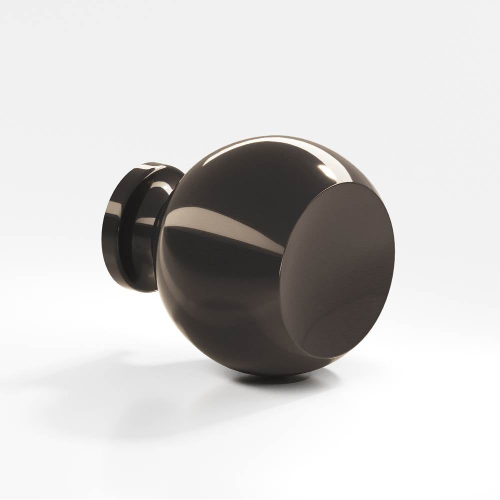 Colonial Bronze - 1.25'' diameter Round Cabinet Knob, Back-to-Back Shower Door Knob Kit hand finished in Dark Statuary Bronze - Dark Statuary Bronze