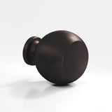 Colonial Bronze - 1'' diameter Round Cabinet Knob hand finished in Matte Dark Statuary Bronze - Matte Dark Statuary Bronze