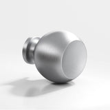 Colonial Bronze - 1.25'' diameter Round Cabinet Knob, Back-to-Back Shower Door Knob Kit hand finished in Matte Satin Chrome - Matte Satin Chrome