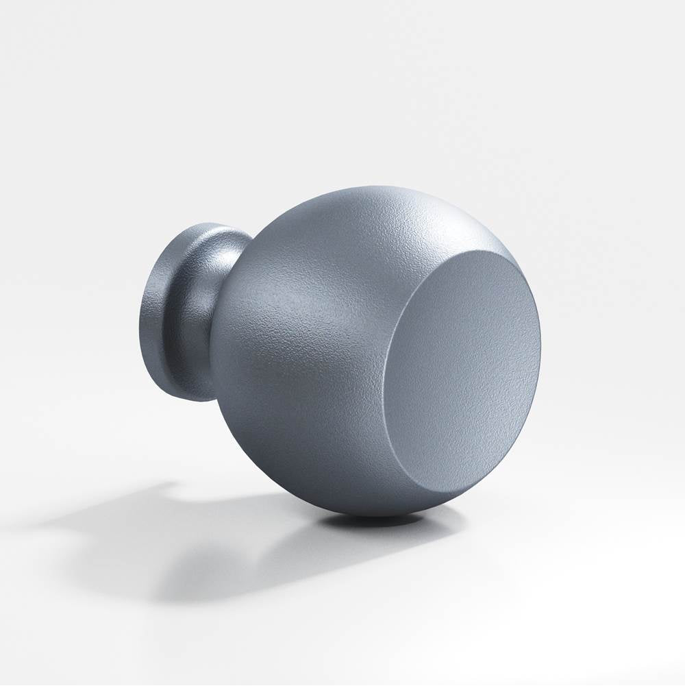 Colonial Bronze - 1.25'' diameter Round Cabinet Knob, Back-to-Back Shower Door Knob Kit hand finished in Frost Chrome - Frost Chrome