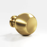 Colonial Bronze - 1.25'' diameter Round Cabinet Knob, Back-to-Back Shower Door Knob Kit hand finished in Unlacquered Satin Brass - Unlacquered Satin Brass
