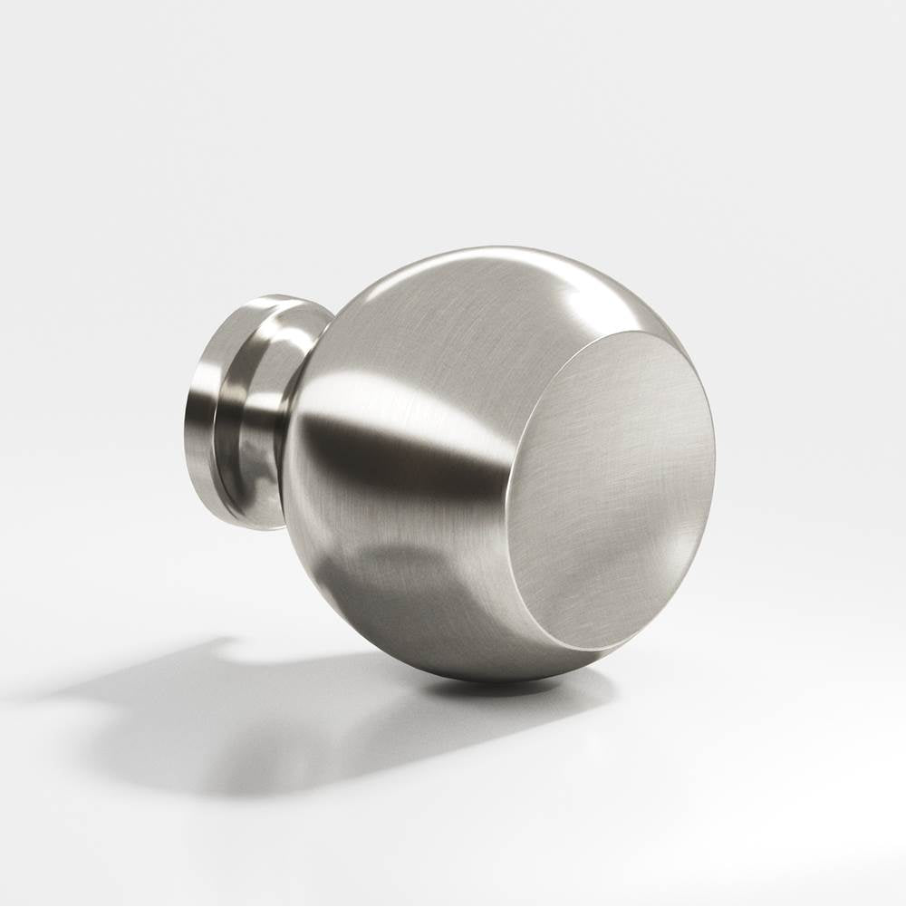 Colonial Bronze - 1'' diameter Round Cabinet Knob hand finished in Satin Nickel - Satin Nickel