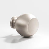 Colonial Bronze - 1'' diameter Round Cabinet Knob hand finished in Matte Satin Nickel - Matte Satin Nickel