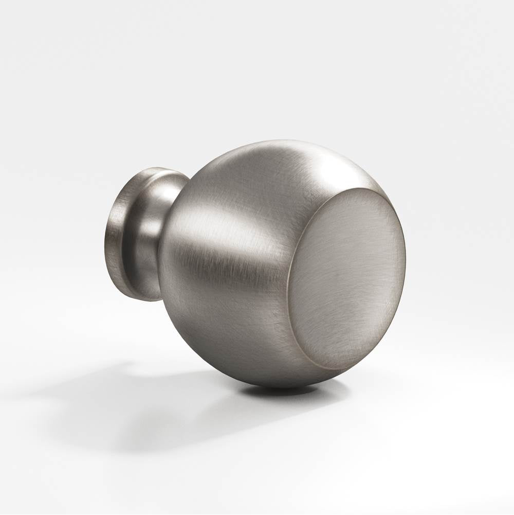Colonial Bronze - 1.25'' diameter Round Cabinet Knob, Back-to-Back Shower Door Knob Kit hand finished in Pewter - Pewter