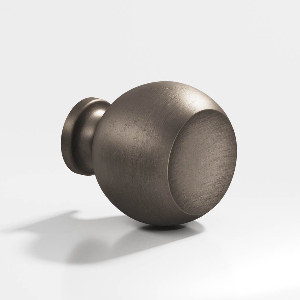Colonial Bronze - 1'' diameter Round Cabinet Knob hand finished in Distressed Pewter - Distressed Pewter