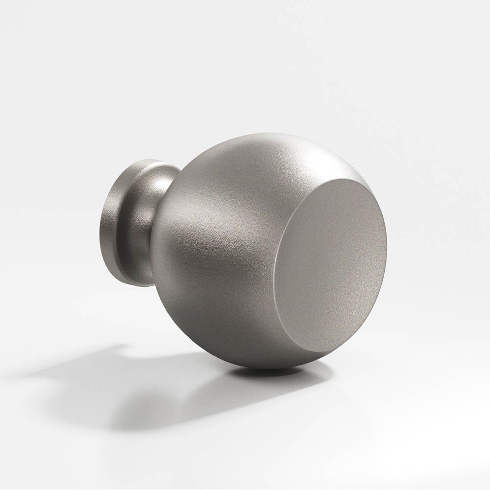 Colonial Bronze - 1'' diameter Round Cabinet Knob hand finished in Frost Nickel - Frost Nickel