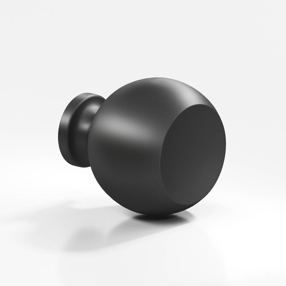 Colonial Bronze - 1'' diameter Round Cabinet Knob hand finished in Matte Graphite - Matte Graphite