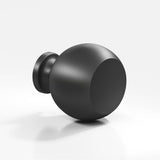 Colonial Bronze - 1'' diameter Round Cabinet Knob hand finished in Matte Graphite - Matte Graphite