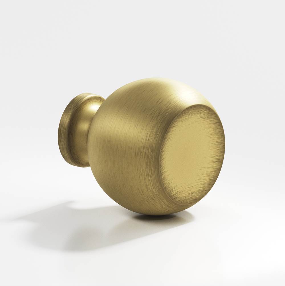 Colonial Bronze - 1.25'' diameter Round Cabinet Knob, Back-to-Back Shower Door Knob Kit hand finished in Matte Antique Satin Brass - Matte Antique Satin Brass