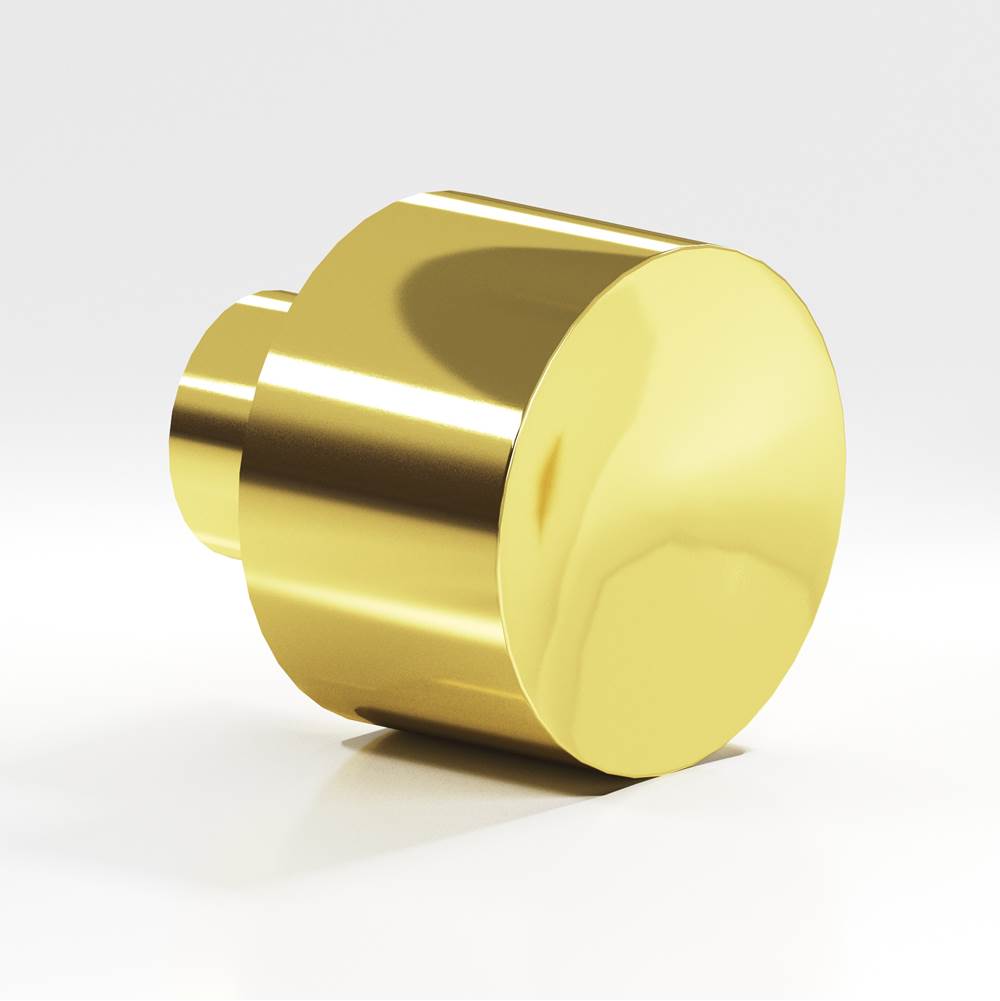 Colonial Bronze - 1.25'' diameter Round Cabinet Knob hand finished in French Gold - French Gold