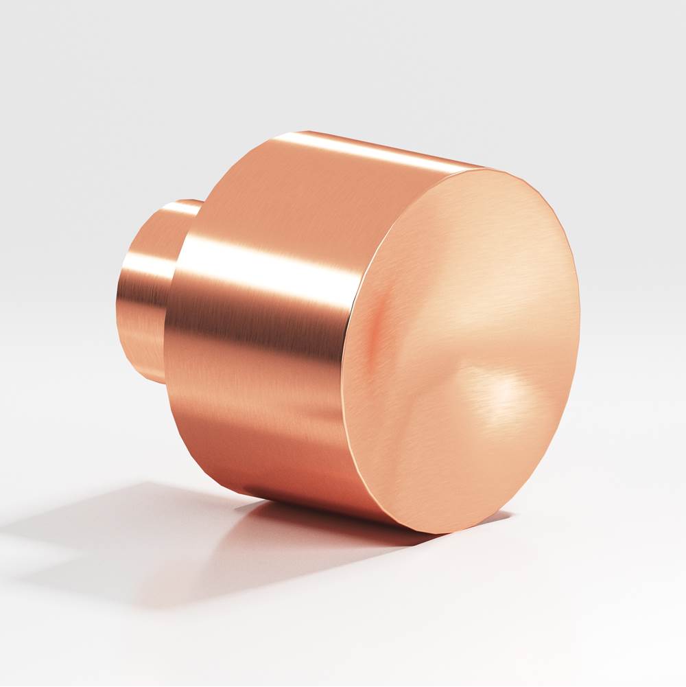 Colonial Bronze - 1.25'' diameter Round Cabinet Knob hand finished in Satin Copper - Satin Copper