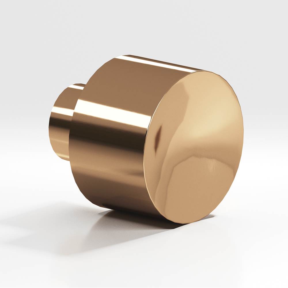 Colonial Bronze - 1'' diameter Round Cabinet Knob hand finished in Polished Bronze - Polished Bronze