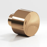 Colonial Bronze - 1'' diameter Round Cabinet Knob hand finished in Polished Bronze - Polished Bronze