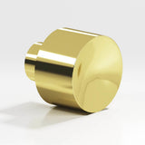 Colonial Bronze - 1.25'' diameter Round Cabinet Knob hand finished in Unlacquered Polished Brass - Unlacquered Polished Brass