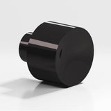 Colonial Bronze - 1.25'' diameter Round Cabinet Knob hand finished in Satin Black - Satin Black