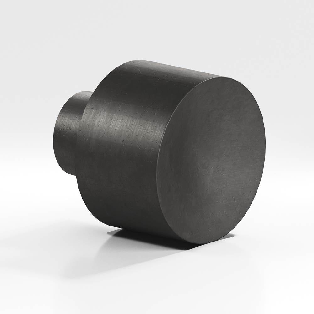 Colonial Bronze - 1.25'' diameter Round Cabinet Knob hand finished in Distressed Satin Black - Distressed Satin Black