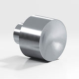 Colonial Bronze - 1.25'' diameter Round Cabinet Knob hand finished in Satin Chrome - Satin Chrome