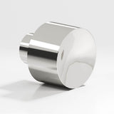 Colonial Bronze - 1.25'' diameter Round Cabinet Knob hand finished in Polished Nickel - Polished Nickel