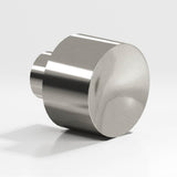 Colonial Bronze - 1.25'' diameter Round Cabinet Knob hand finished in Nickel Stainless - Nickel Stainless