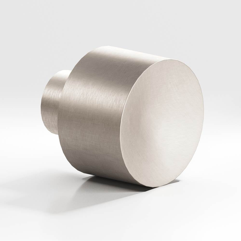 Colonial Bronze - 1.25'' diameter Round Cabinet Knob hand finished in Matte Satin Nickel - Matte Satin Nickel