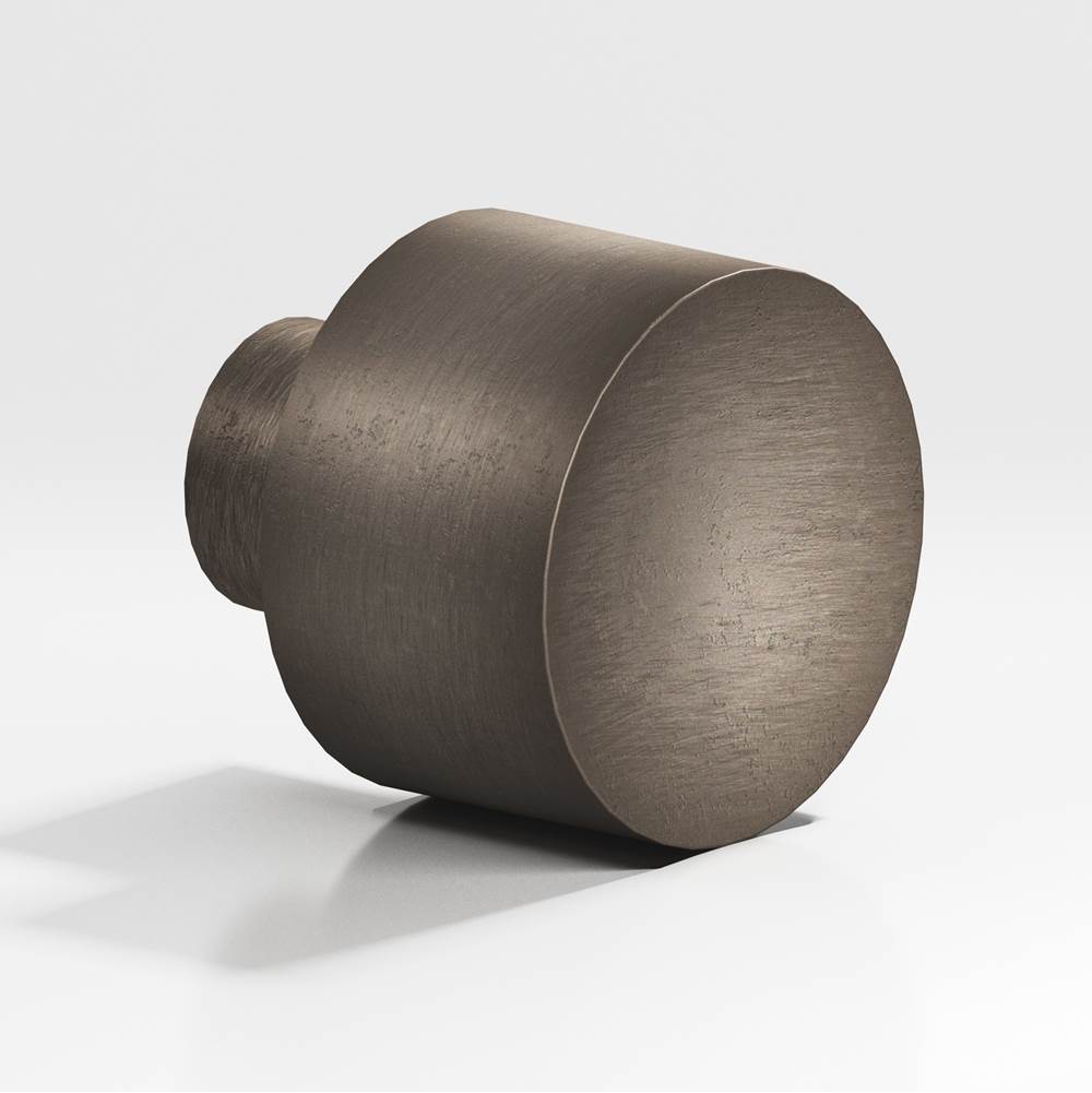Colonial Bronze - 1'' diameter Round Cabinet Knob hand finished in Distressed Pewter - Distressed Pewter