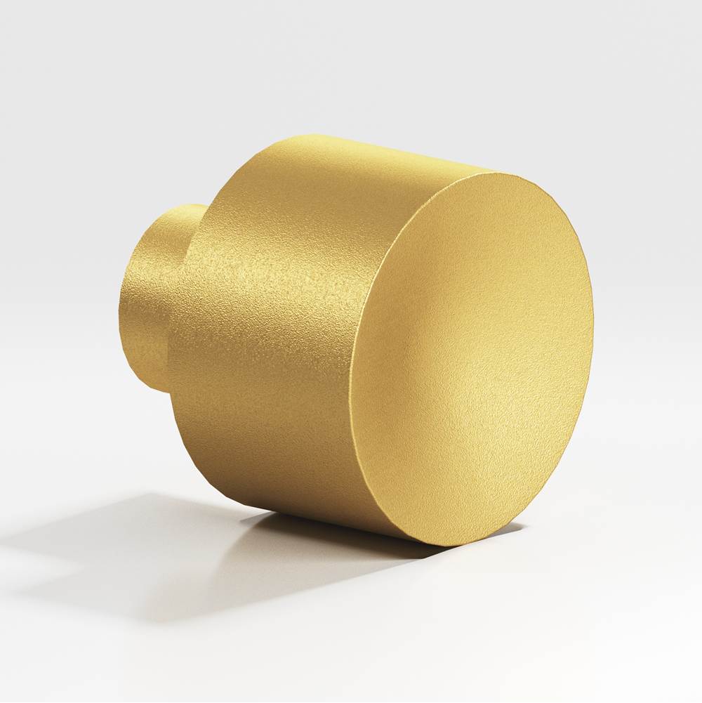 Colonial Bronze - 1.25'' diameter Round Cabinet Knob hand finished in Frost Brass - Frost Brass