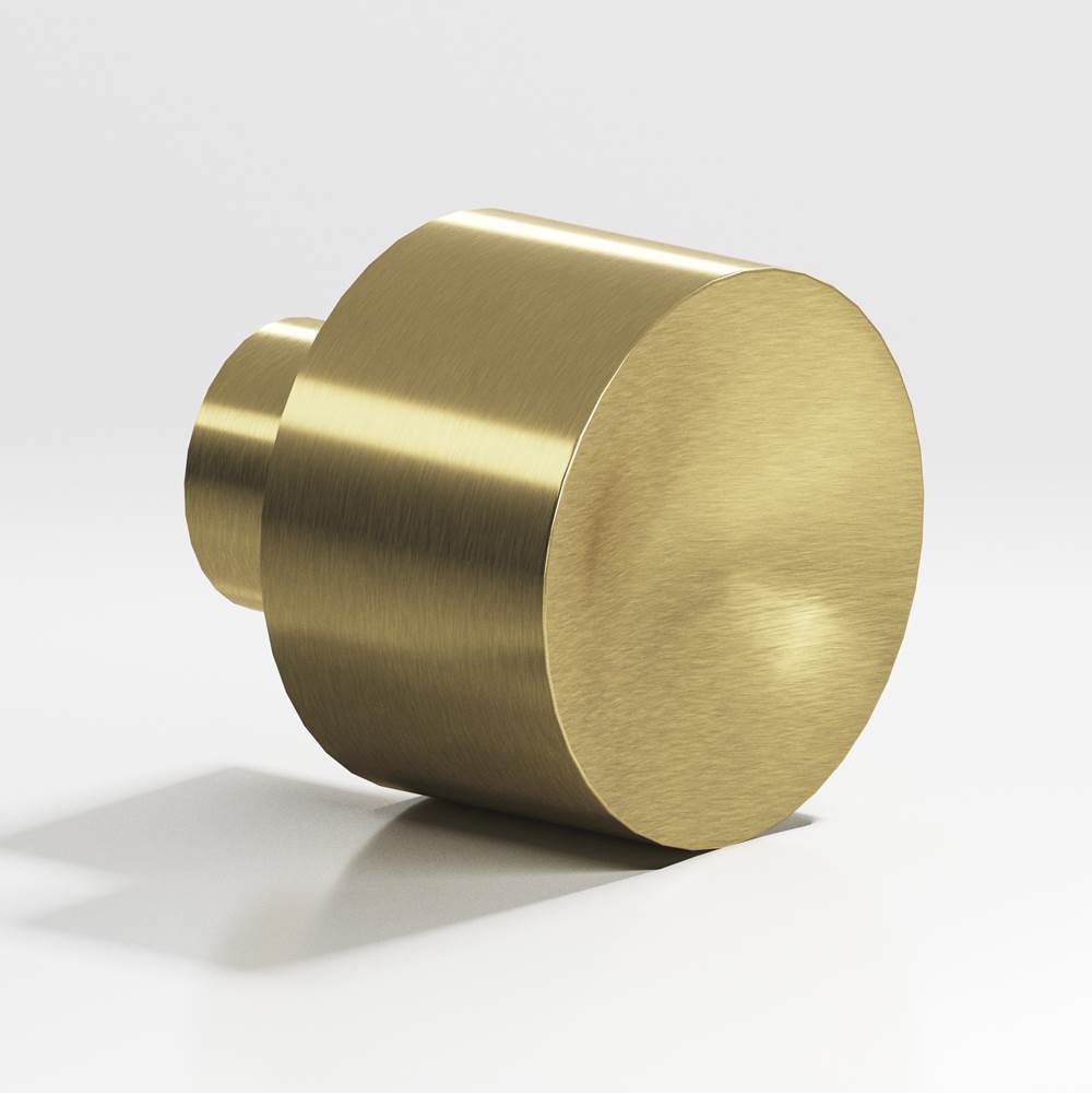 Colonial Bronze - 1'' diameter Round Cabinet Knob hand finished in Antique Brass - Antique Brass
