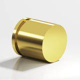 Colonial Bronze - 1.25'' diameter Round, grooved Cabinet Knob, Back-to-Back Shower Door Knob Kit hand finished in French Gold - French Gold