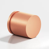 Colonial Bronze - 1.25'' diameter Round, grooved Cabinet Knob, Back-to-Back Shower Door Knob Kit hand finished in Matte Satin Copper - Matte Satin Copper