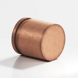 Colonial Bronze - 1'' diameter Round, grooved Cabinet Knob hand finished in Distressed Antique Copper - Distressed Antique Copper